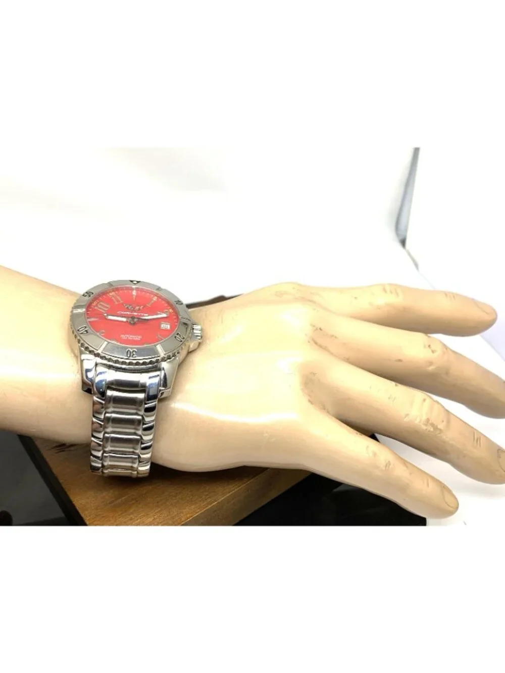 Chevrolet Corvette Men's Watch Red Dial Swiss Automatic Stainless Steel 40mm